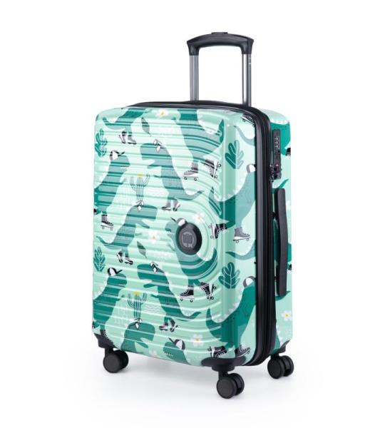 HAUPTSTADTKOFFER - Mitte - Handgepäck, 2,9 kg kinderleicht, TSA, Hartschalenkoffer, Trolley 4. Rollen, Handgepäck 55 cm, 42 Liter, Motiv Koffer, DINO SKATER