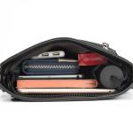 CHDWEY Umhängetaschen für Herren Business-Schultertasche for Mans Vintage Mann-Taschen Pu. Leder Schultertaschen Mode Männer Messenger Bag(Black)