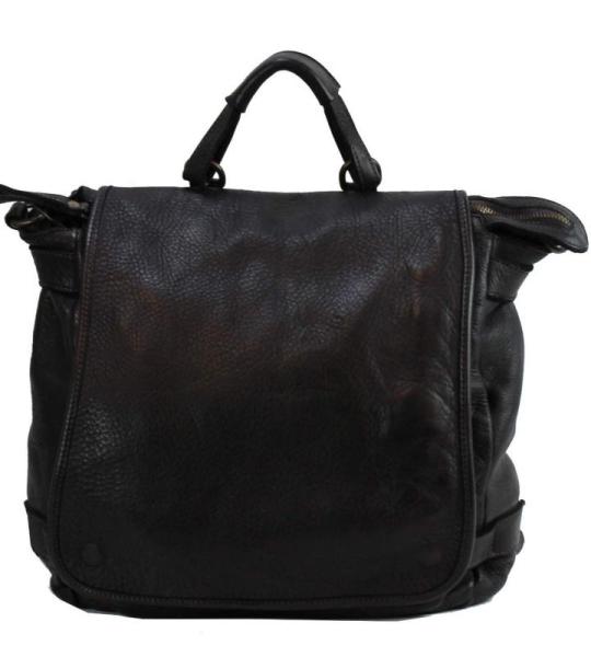 BZNA Bag Anna zwart nero backpacker designer rugzak lederen tas dameshandtas schoudertas leer nappa sheep Italië nieuw