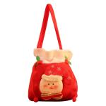 Geldbörse für Mädchen, Kindergeldbörse, rote Mini-Tasche, bequeme, weiche Plüschtasche für Mädchen, Cr-Oss Körpertasche für Urlaub, Reisen, Kindergarten, Geschenk für Mä