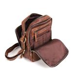 Schoudertas Heren Lederen Vintage Heren Messenger Bag met Schoudertas voor Werkreizen Dagelijks leven, lichtbruin, Retro