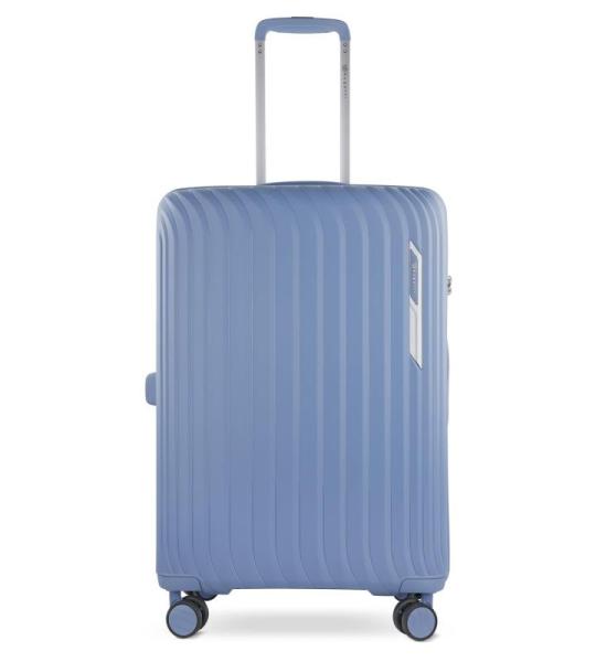 bugatti Hera Reiskoffer met harde schaal met 4 wielen (S, M, L), extra lichte reiskoffer van PP licht en handbagagetrolley, denim, koffer