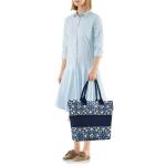 Shopper e1 - grote tas - ruimte voor kleine en grote boodschappen, barok marmer, Eén Maat