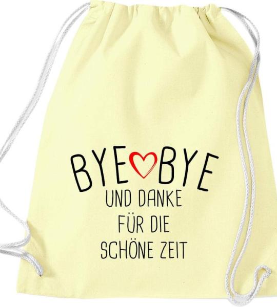 Shirtinstyle Gymtas, bye bye en dank voor de mooie tijd, opvoeder, leraar, leraren, gymtas, tas, schooltas, kleuterschool