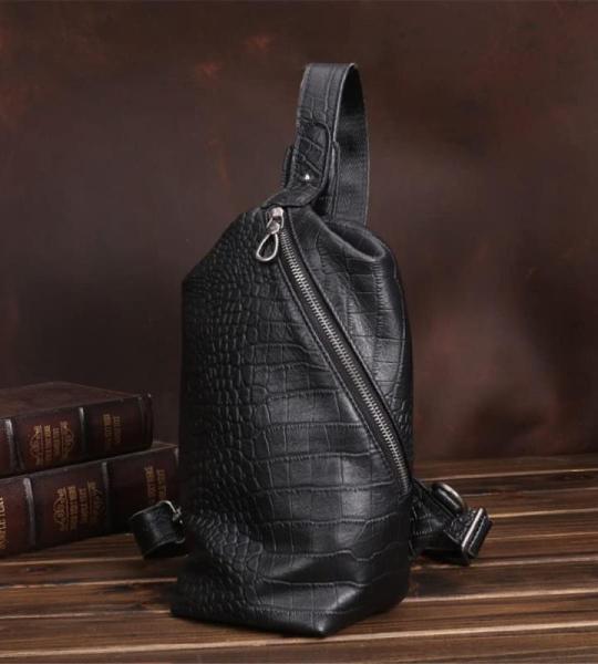 Borsttas heren trendy rugzak mode enkele schouder schoudertas casual sport herentas (C 18 x 28 x 10 cm)