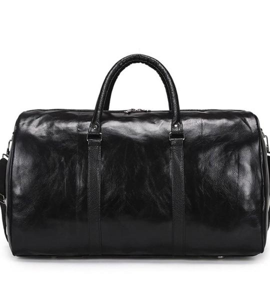 CHDWEY Umhängetaschen für Herren Männer Handtasche Große Kapazität Outdoor for Reisen Frauen Weiche PU-Leder Duffelbeutel Mode Lässige Sport Fitness Umhängetasche(Black)