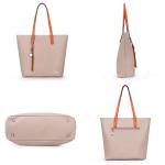 dames handtas meerkleurig gestreept schoudertas Shopper (abrikoos)