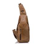 FANDARE Sling Bag leren borsttas, schoudertas, waterbestendige draagtas, voor heren, schoudertas voor wandelen, fietsen, reizen, vrije tijd of multifunctionele dagrugzak