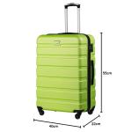 COOLIFE Harde koffer trolley rolkoffer reiskoffer ardschaal Boardcase handbagage met TSA-slot en 4 wielen, appelgroen, Premium koffer