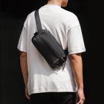 Compact Sling Bag, 4L Minimalistische Borsttas Schoudertas voor Mannen en Vrouwen, Waterafstotende Lichtgewicht Kleine Crossbody Schoudertas voor Vrije Tijd, Reizen