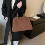 Suede Hobo Tas voor Vrouwen, Vintage Tote Bag voor Vrouwen, Suède Tote Bag met Compartments Hobo Slouch Bag, Handtassen, Fashion Retro Schoudertas, Koffie