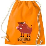 ShirtInStyle Kinder Turnbeutel, lustige Tiere Wildschwein, Wechselwäsche mit Wunschtext, Kinder, Tiere Zoo Kindertag Beutel