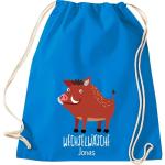 ShirtInStyle Kinder Turnbeutel, lustige Tiere Wildschwein, Wechselwäsche mit Wunschtext, Kinder, Tiere Zoo Kindertag Beutel