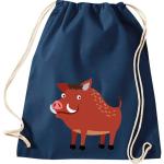 ShirtInStyle Turnbeutel, Wildschwein, Kinder, Stoffbeutel, Kinderrucksack, Jute, Gymsack,