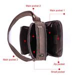 CHDWEY Umhängetaschen für Herren Männer Taschen Echtes Leder Männer Umhängetasche Männliche Vintage Crossbody Taschen for Männer Messenger Bag Leder