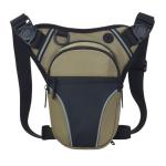 YDYAENIO Motorrad Beintasche Herren Beintasche for Männer und Frauen, Oberschenkeltasche mit Beingurt, wasserdichte Gürteltasche(Khaki)
