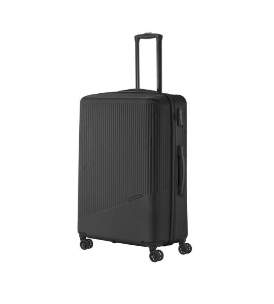 Travelite Koffer met 4 wielen, 3-delig, maten L/M/S, bagage serie Bali: ABS hardshell trolleys, zwart, Trolley met harde schaal met 4 wielen