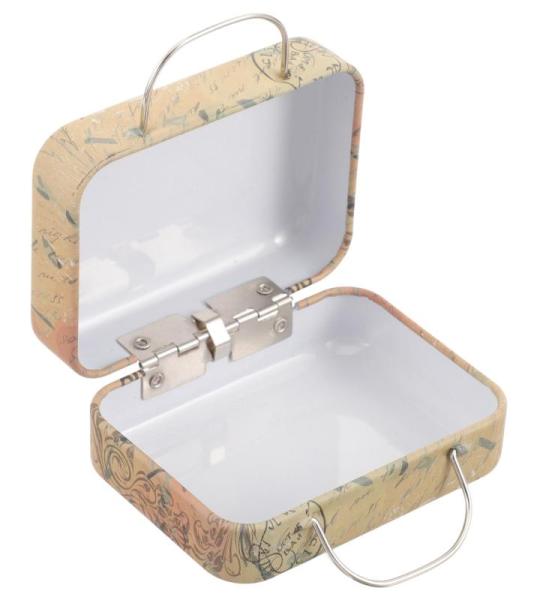 EXCEART Box Mini Koffer Gift Box Kleine Reiskoffer Kleine Koffer Visitekaartjesetui Mini Bagagedoos Valse Wimpernetui Mini Cosmetische Case Wimper Case Sieraden Metalen Verpakking