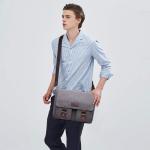 FANDARE Canvas Messenger Bag Schoudertas 7,9 inch iPad Tas Schoudertas Unisex Canvas Tas Werktas voor Mannen en Vrouwen, Heren/Dames Reizen Schoudertas