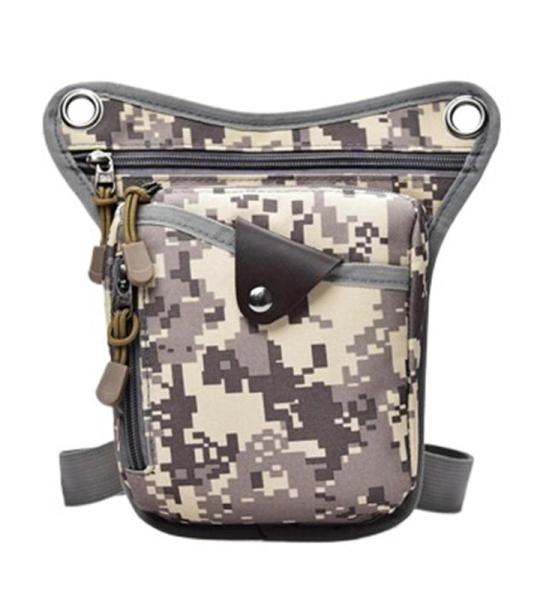 Waterdichte motortas rijfiets heuptas been tas nylon digitaal afdrukken multifunctionele over de schouder messenger bag crossbody tassen heren (kleur 2)