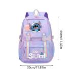 Stitch Premium rugzak voor middelbare scholieren, schoolrugzak, reistas voor jongens en meisjes, met netvak aan de zijkant en voorvak met ritssluiting, meerkleurig, 47 cm (hoogte),