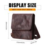 Leathario Leren schoudertas voor heren, messgerbag, leren tas voor business, retro