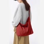 X SIM FITNESSX Unisex corduroy tas schoudertas grote dames shopper tas fashion stoffen tas voor dagelijks gebruik / kantoor / school / reizen, Karamelkleur, Retro