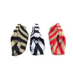 Onderarmtas, clutch, portemonnees, geweven gehaakte handtassen, knoedels, handgemaakt, colorblock clip tas voor dames, zomer, reizen, strand, tas, Rood & Goud Gestreept