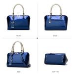 Modieuze handtassen dames lakleer handtas elegante schoudertas vrouwen schoudertas waterdichte damestas bruiloft clutch portemonnee winkelen party, roze, Large, Unieke
