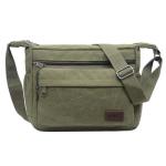 messenger schoudertas met meerdere vakken, voor dames en heren, casual canvas schoudertas voor reizen, kantoor, shopping, school, vissen, kamperen, wandelen, dagelijks gebruik (Gro
