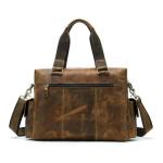 SPYBY Schoudertassen leren handtassen, duffeltassen voor mannen, bagareizen duffels 's nachts weekendtassen (kleur: bruin)