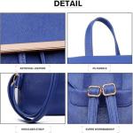 Rugzak Vrouwen Kleine Waterdichte Rugzak Stad Rugzak Rugzak Vrouwen Moderne Rugzak Vrouwen PU Leer Voor Reizen Werk School, marineblauw, Eén maat, Casual