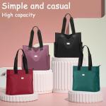 grote schoudertas voor dames, voor dames van lichtgewicht nylon, waterdichte Oxford-stof, damesshopper met meerdere zakken, geschikt voor winkelen, reizen, werk, kantoor (groen)