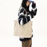 Uniseks schoudertas voor dames, tote bag, corduroy tas, grote schoudertas, shopper, handtas, casual, crossbody tas voor school, universiteit, kantoor, werk, reizen, uitstapjes, win