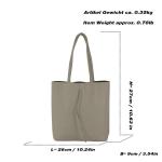 - T253 - Ital. Handtas met binnenzak van leer, antraciet-metallic, Medium