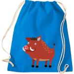 ShirtInStyle Turnbeutel, Wildschwein, Kinder, Stoffbeutel, Kinderrucksack, Jute, Gymsack,