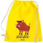 ShirtInStyle Kinder Turnbeutel, lustige Tiere Wildschwein, Wechselwäsche mit Wunschtext, Kinder, Tiere Zoo Kindertag Beutel