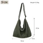 Schoudertas voor dames, grote shopper, tote bag, schoudertas, casual crossbody tas met verstelbare schouderriem, voor school, kantoor, werk, reizen, uitstapjes, winkelen, groen