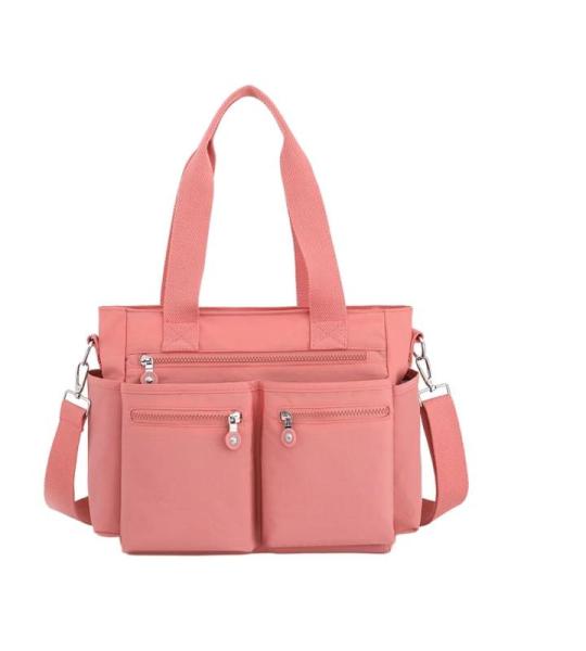 Einfache Tragetasche Mit Großem Fassungsvermögen For Damen, Einfarbig, Großer Rucksack Mit Mehreren Fächern, Strapazierfähig, Leicht, Vielseitige Schultertasche Mit Mehreren T