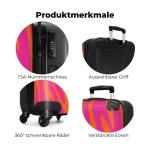NoBoringSuitcases.com Handbagage, harde koffer met TSA-slot, voor volwassenen en vrouwen, trolley, reiskoffer, draagtas, rolkoffer, klein of middelgroot, 19 wervelgolf, koffer