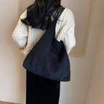 Generisch Suède schoudertas voor dames, retro lederen schoudertas, effen, trendy werktas met haspensluiting, vintage draagtas