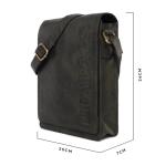LEABAGS Leren schoudertas voor dames en heren, messenger bag met schouderriem, werktas, draagtas, handtas, echt lederen tas, pine green, Boheems, gedeconstrueerd, minimalistisch, r