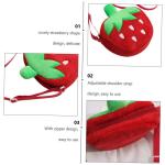COLLBATH Kindertas Schattige Portemonnee Aardbei Portemonnee Kinderen Aardbei Tas Aardbei Portemonnee Tas Tas Case Kleine Portemonnee Make-up Tas Hoofdtelefoon Cartoon Baby Stof