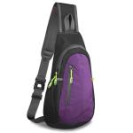 Small Sling Bag Lightweight Crossbody Bag for Women Rucksack for Men Running Backpack Travel Chest Pack Shoulder Daypack for Hiking Outdoor Gym Work Sports Black/Purple
