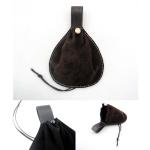 Cachorro Mittelalterliche Renaissance Münztasche, Steampunk Viking Cosplay Kostüm Sport Zubehör Für Männer Frauen, Outdoor Retro Leder Kordelzug Geld Geldbörse,Schwarz