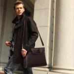 CHDWEY Umhängetaschen für Herren Männer Geschäfts-Schwarz-Umhängetasche aus Leder Aktentasche Herren-Einkaufstaschen Brown Hochwertiger männliche große Kapazität(1)