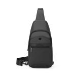 UBORSE Borstzak voor heren, sporttas, waterdicht, casual, met hoofdtelefoon, gat, slingtas, modieuze schoudertas, crossbody tas, schoudertas, multifunctionele dagrugzak voor pendel