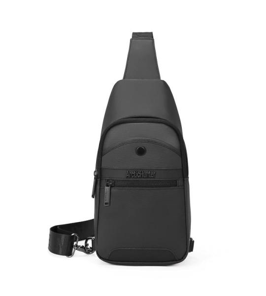 UBORSE Borstzak voor heren, sporttas, waterdicht, casual, met hoofdtelefoon, gat, slingtas, modieuze schoudertas, crossbody tas, schoudertas, multifunctionele dagrugzak voor pendel