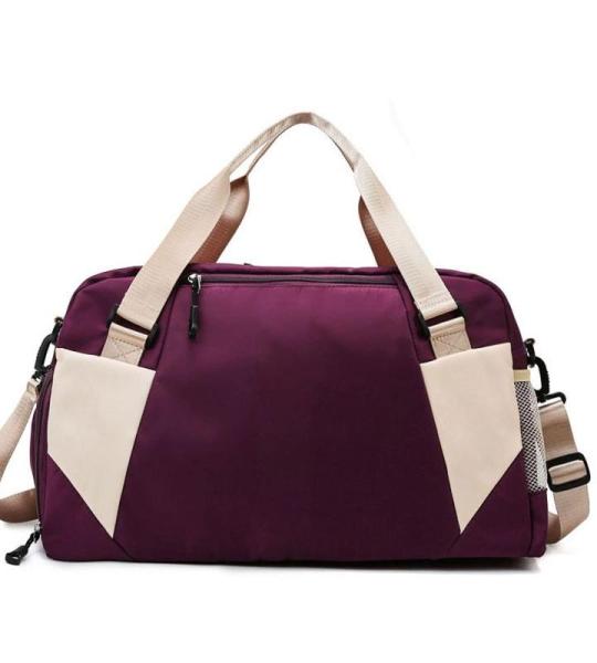 CHDWEY Umhängetaschen für Herren Trockene nasse Gym Bag Yoga Matte Sporttasche Handtaschen Outdoor Sport Schulter Reisen Frauen Männer Fitness Training Tasche mit Schuhtasche(Re
