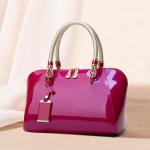 Modieuze handtassen dames lakleer handtas elegante schoudertas vrouwen schoudertas waterdichte damestas bruiloft clutch portemonnee winkelen party, Rosé, Large, Unieke